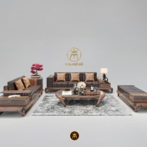 Sofa gỗ óc chó VG13