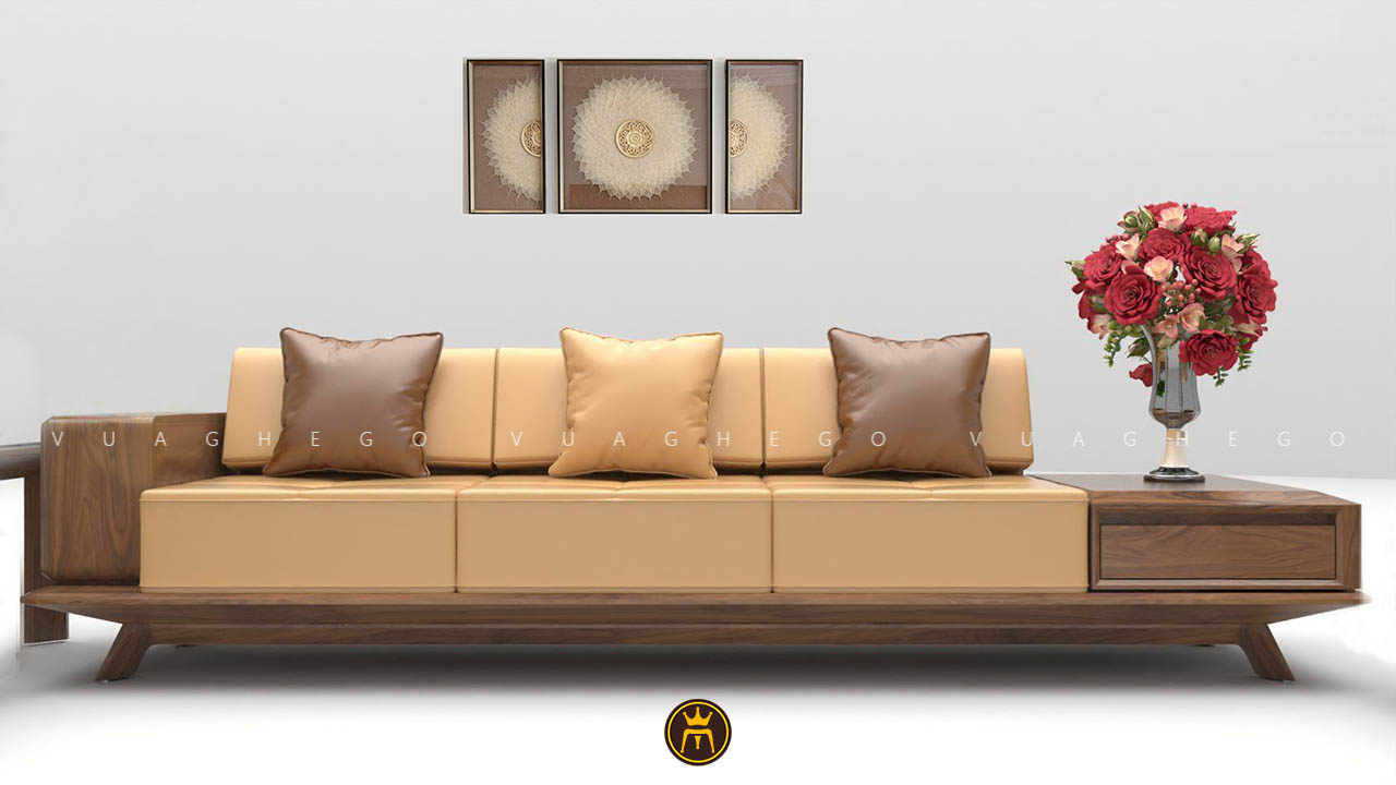 Sofa gỗ óc chó VG35