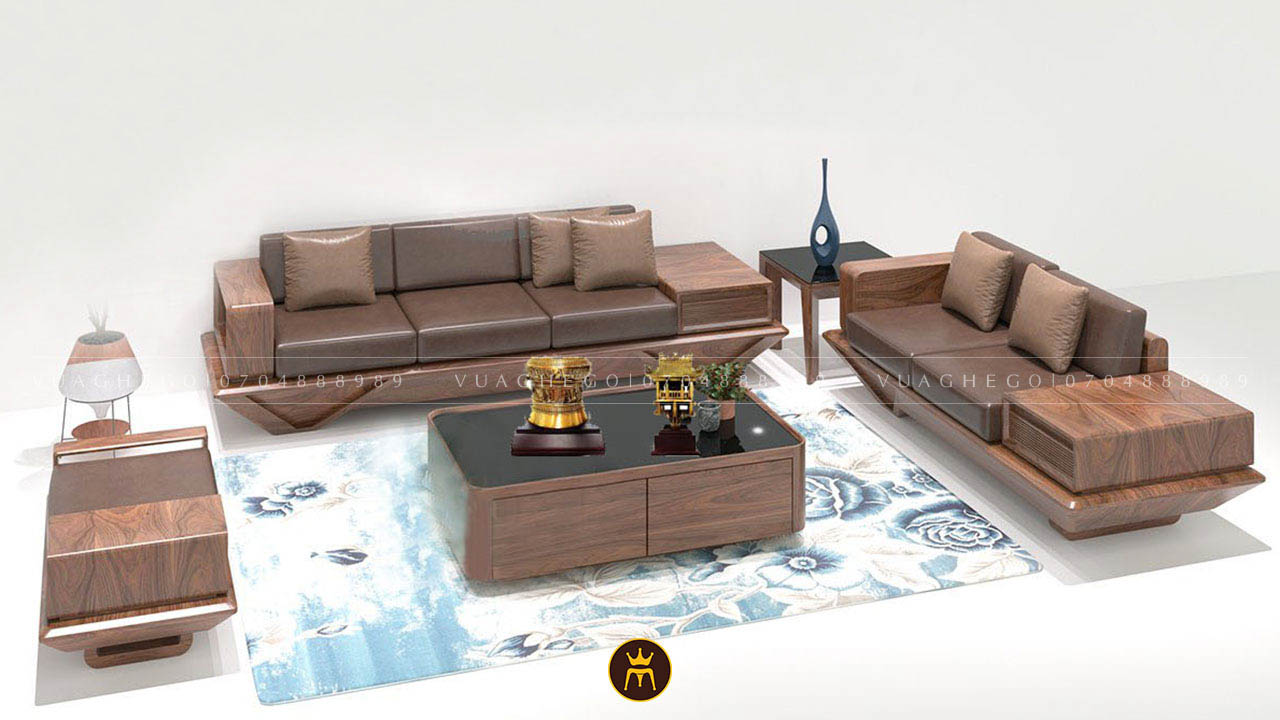 Sofa gỗ óc chó VG01B