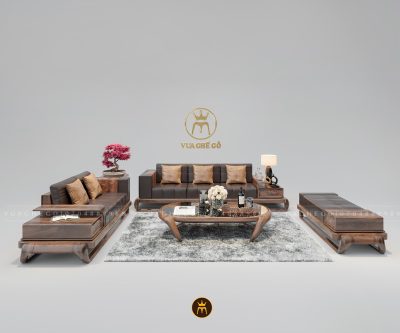 Sofa gỗ óc chó VG13