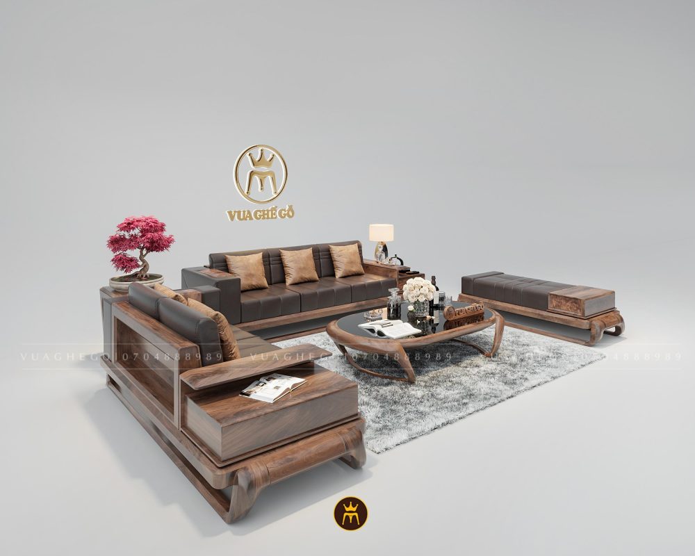 Sofa gỗ óc chó VG13B 