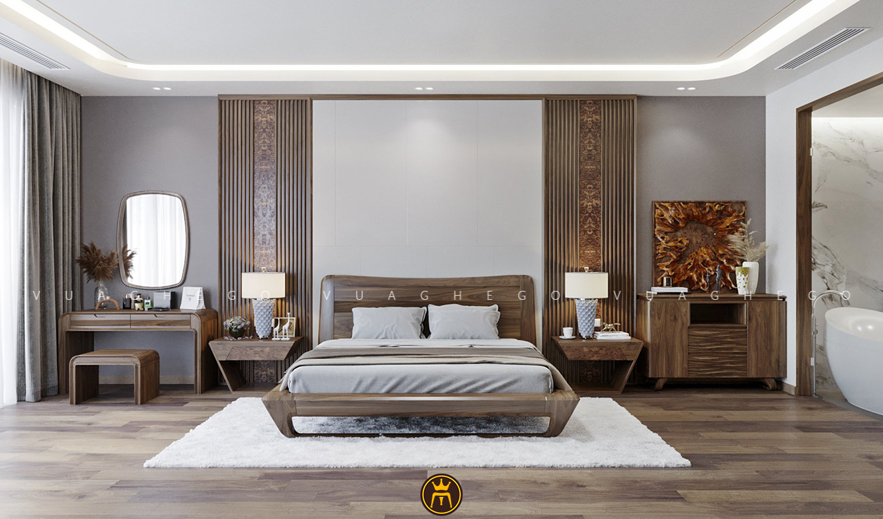 Phòng ngủ master được nhiều khách hàng yêu thích nhất tại Vua Ghế Gỗ