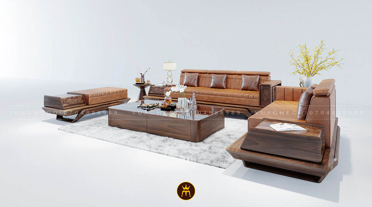Sofa gỗ óc chó Premier VG22  