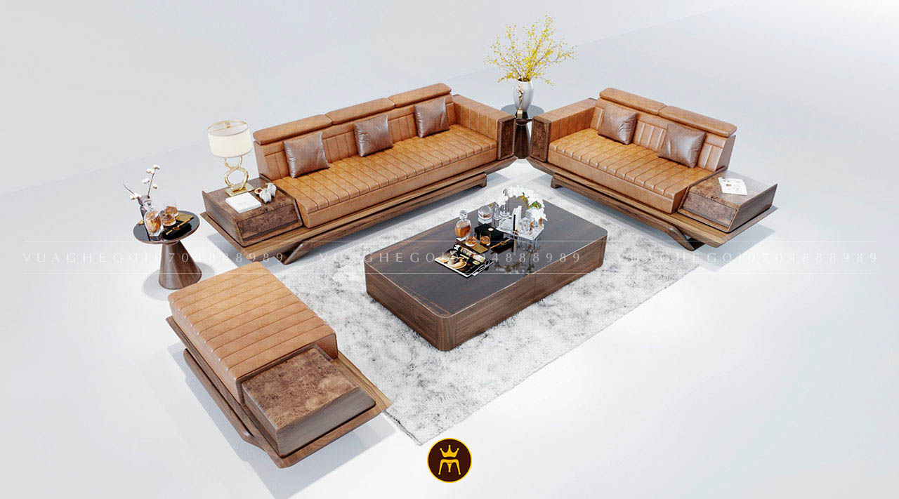 Sofa gỗ óc chó Premier VG22  