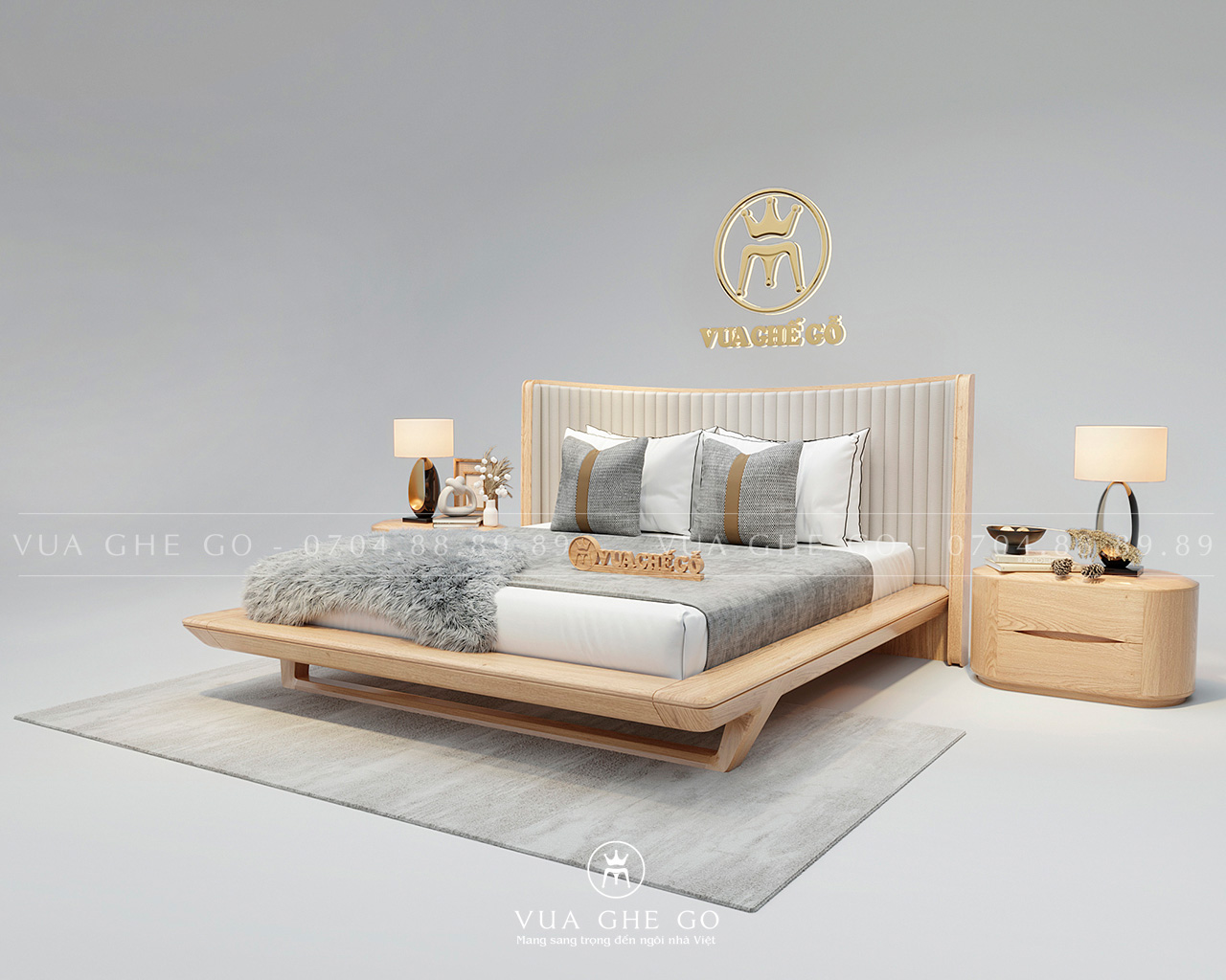 Hình ảnh giường gỗ sồi Nga