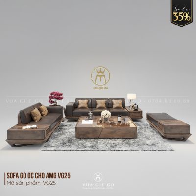 Sofa gỗ óc chó VG25