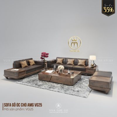 Sofa gỗ óc chó VG25