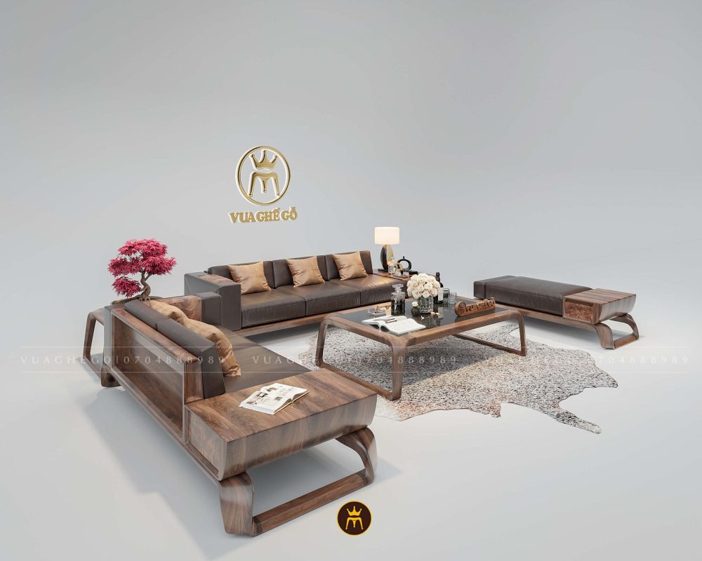 Sofa gỗ óc chó VG06C