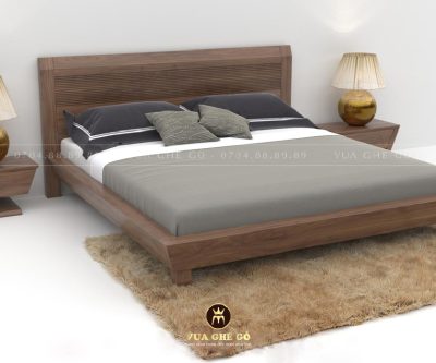 Giường ngủ gỗ óc chó Luxvg02