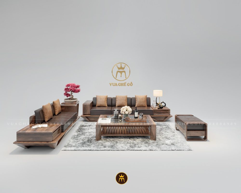 Sofa gỗ óc chó VG01C