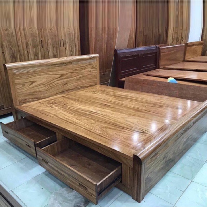 Giường gỗ sồi Nga 2mx2m2