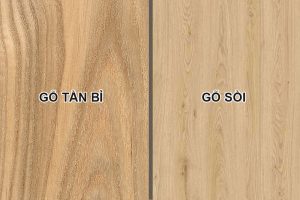 Gỗ sồi có đường vân thẳng hoặc hình elip