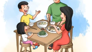 Ngồi bàn ăn cơm là tư thế ngồi ăn khoa học, lịch sử và thoải mái