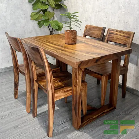 Bàn Ghế Ăn Gỗ Me Tây