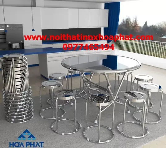 Bàn Ghế Ăn Inox Hòa Phát