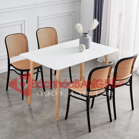 Bàn Ghế Ăn Nhựa Giả Mây Bàn Ghế Ăn Nhựa Giả Mây