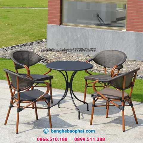 Bàn Ghế Ăn Nhựa Giả Mây Bàn Ghế Ăn Nhựa Giả Mây