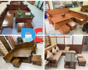 Bàn Ghế Gỗ Phòng Khách Nhỏ