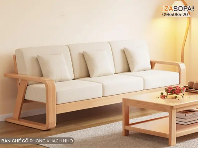 Bàn Ghế Gỗ Phòng Khách Nhỏ Xinh