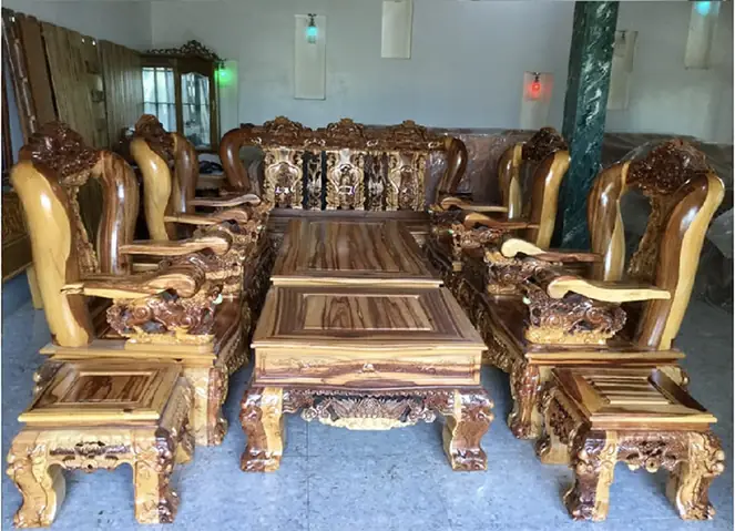 Bàn Ghế Gỗ Phòng Khách Tại Hải Phòng