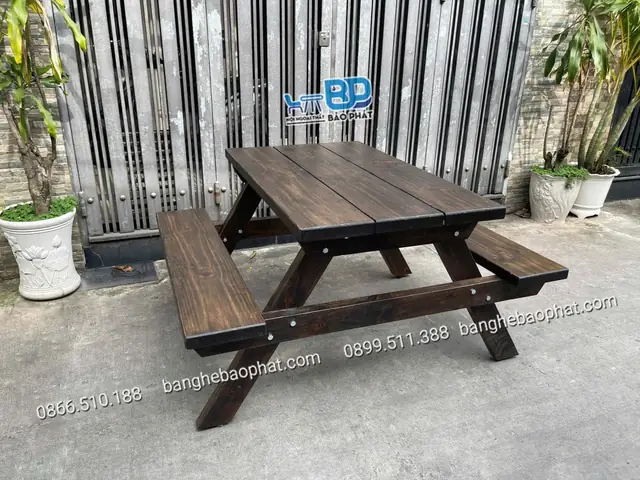 Bàn Ghế Gỗ Thông Ngoài Trời Bàn Ghế Gỗ Thông Ngoài Trời