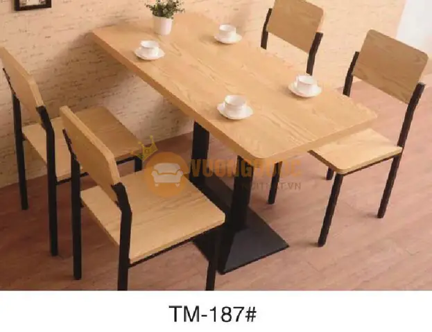 Bàn Ghế Gỗ Trà Sữa