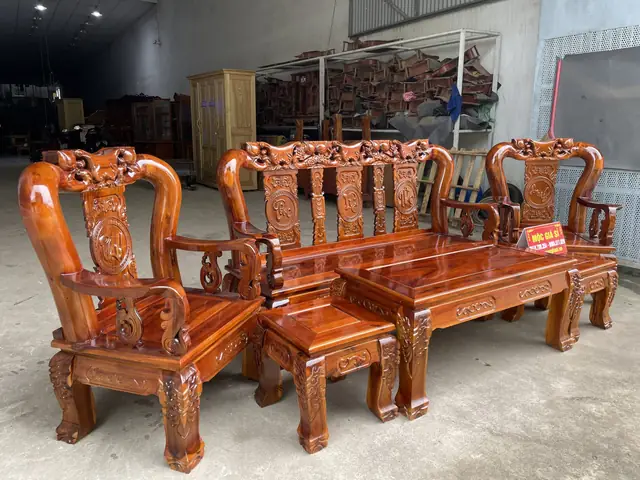 Bàn Ghế Gỗ Tràm Tay 12 Bàn Ghế Gỗ Tràm Tay 12