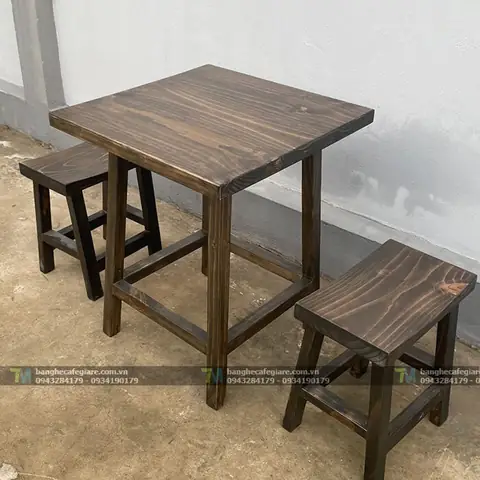 Bàn Ghế Gỗ Vintage