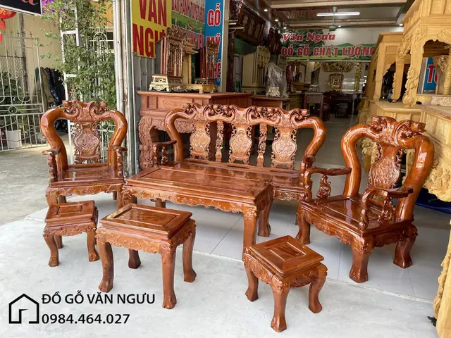 Bàn Ghế Gỗ Xà Cừ