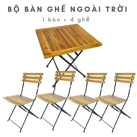 Bàn Ghế Gỗ Xếp Ngoài Trời Bàn Ghế Gỗ Xếp Ngoài Trời