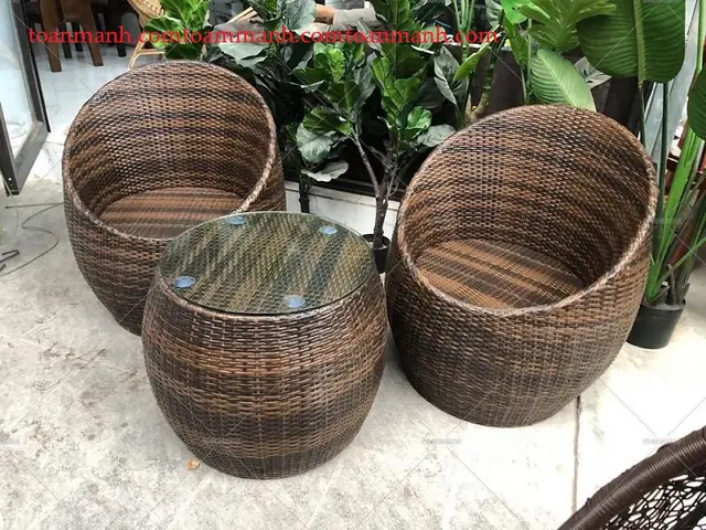 Bàn Ghế Mây Nhựa Bàn Ghế Mây Nhựa