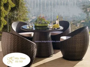 Bàn Ghế Mây Nhựa