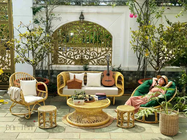 Bàn Ghế Mây Tre Ngoài Trời Bàn Ghế Mây Tre Ngoài Trời