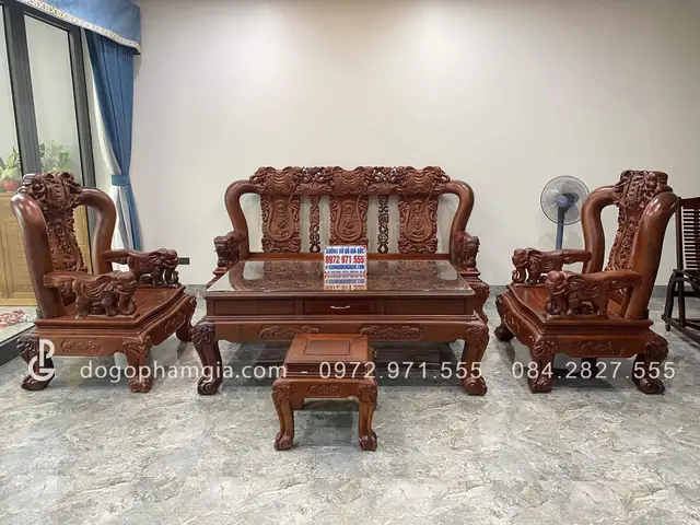Bàn Ghế Minh Quốc Voi Tay 14 Bàn Ghế Minh Quốc Voi Tay 14