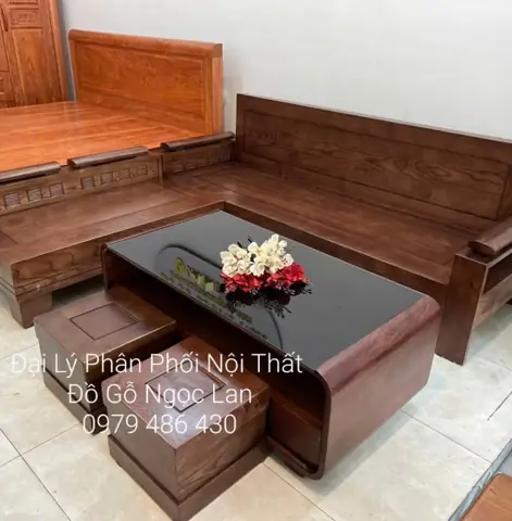 Bàn Ghế Sofa Gỗ Chữ L
