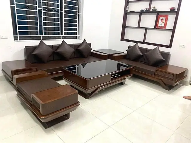 Bàn Ghế Sofa Gỗ Phòng Khách Nhỏ Bàn Ghế Sofa Gỗ Phòng Khách Nhỏ