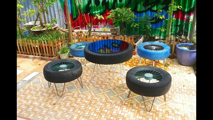 Bàn Ghế Từ Lốp Xe Bàn Ghế Từ Lốp Xe