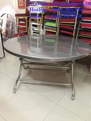 Bàn Tròn Inox 10 Ghế