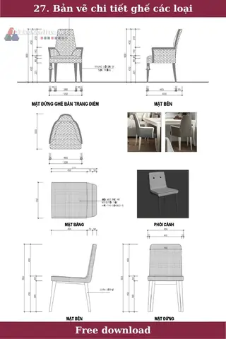 Bản Vẽ Bàn Ghế Bản Vẽ Bàn Ghế