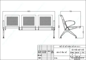 Bản Vẽ Kỹ Thuật Ghế