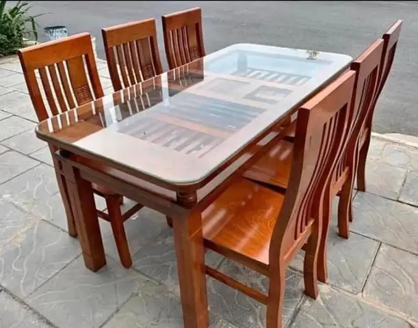 Bộ Bàn An 6 Ghế Gỗ Xoan Đào