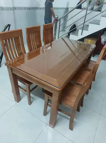 Bộ Bàn An 6 Ghế Gỗ Xoan Đào