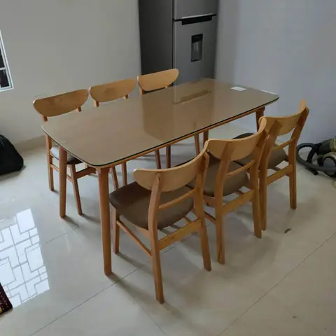 Bộ Bàn An 6 Ghế Nhỏ Gọn
