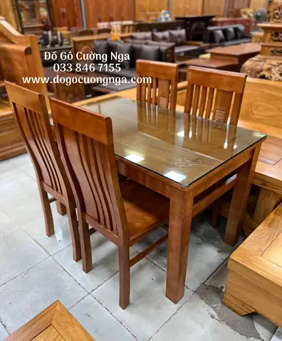 Bộ Bàn Ăn Gỗ 4 Ghế Bộ Bàn Ăn Gỗ 4 Ghế