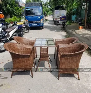 Bộ Bàn Ghế Cafe Giả Mây