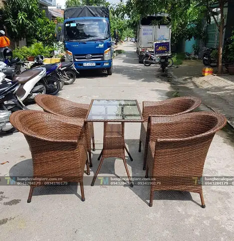 Bộ Bàn Ghế Cafe Giả Mây Bộ Bàn Ghế Cafe Giả Mây