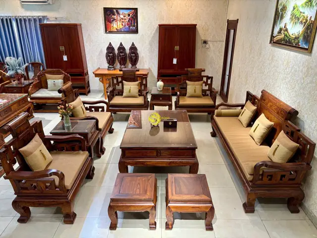 Bộ Bàn Ghế Cẩm Lai 10 Món