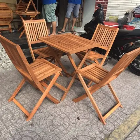 Bộ Bàn Ghế Gỗ Cà Phê