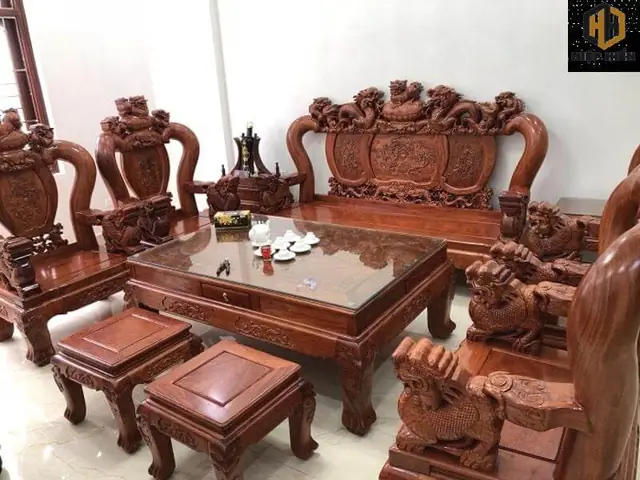 Bộ Bàn Ghế Gỗ Hương Lào