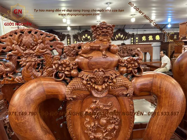 Bộ Bàn Ghế Gỗ Hương Tay 16 Bộ Bàn Ghế Gỗ Hương Tay 16